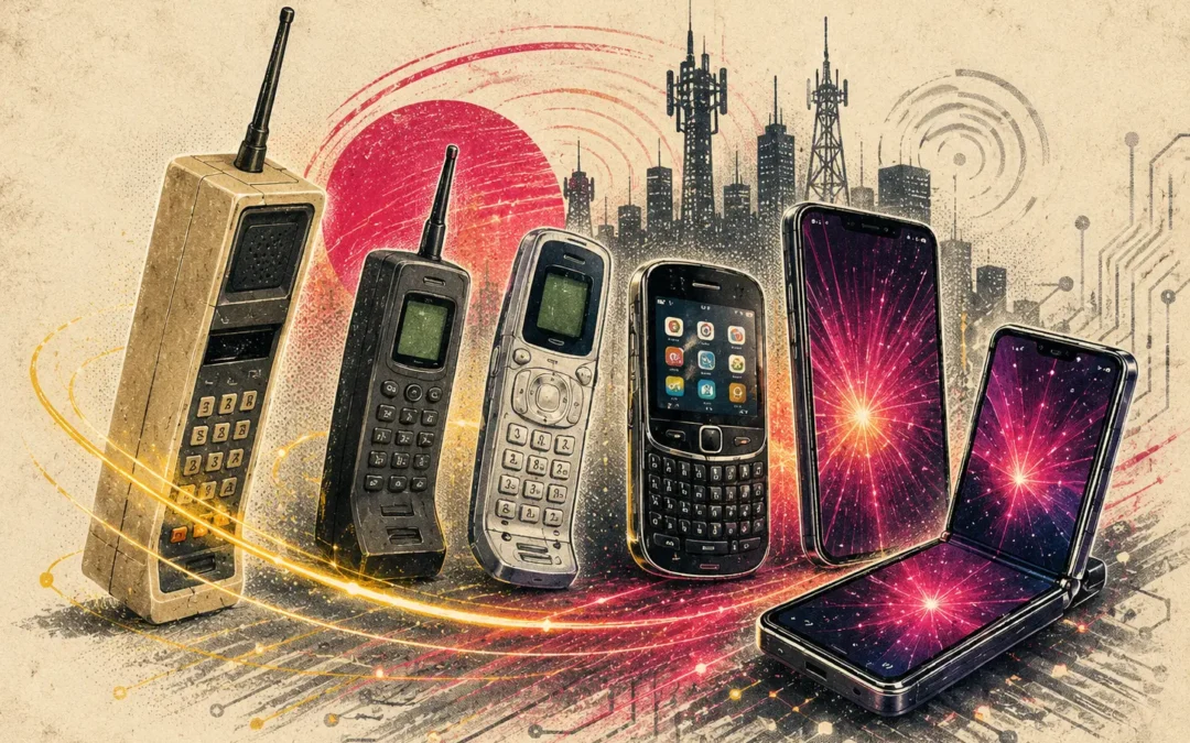 A evolução dos celulares: do telefone portátil ao computador de bolso