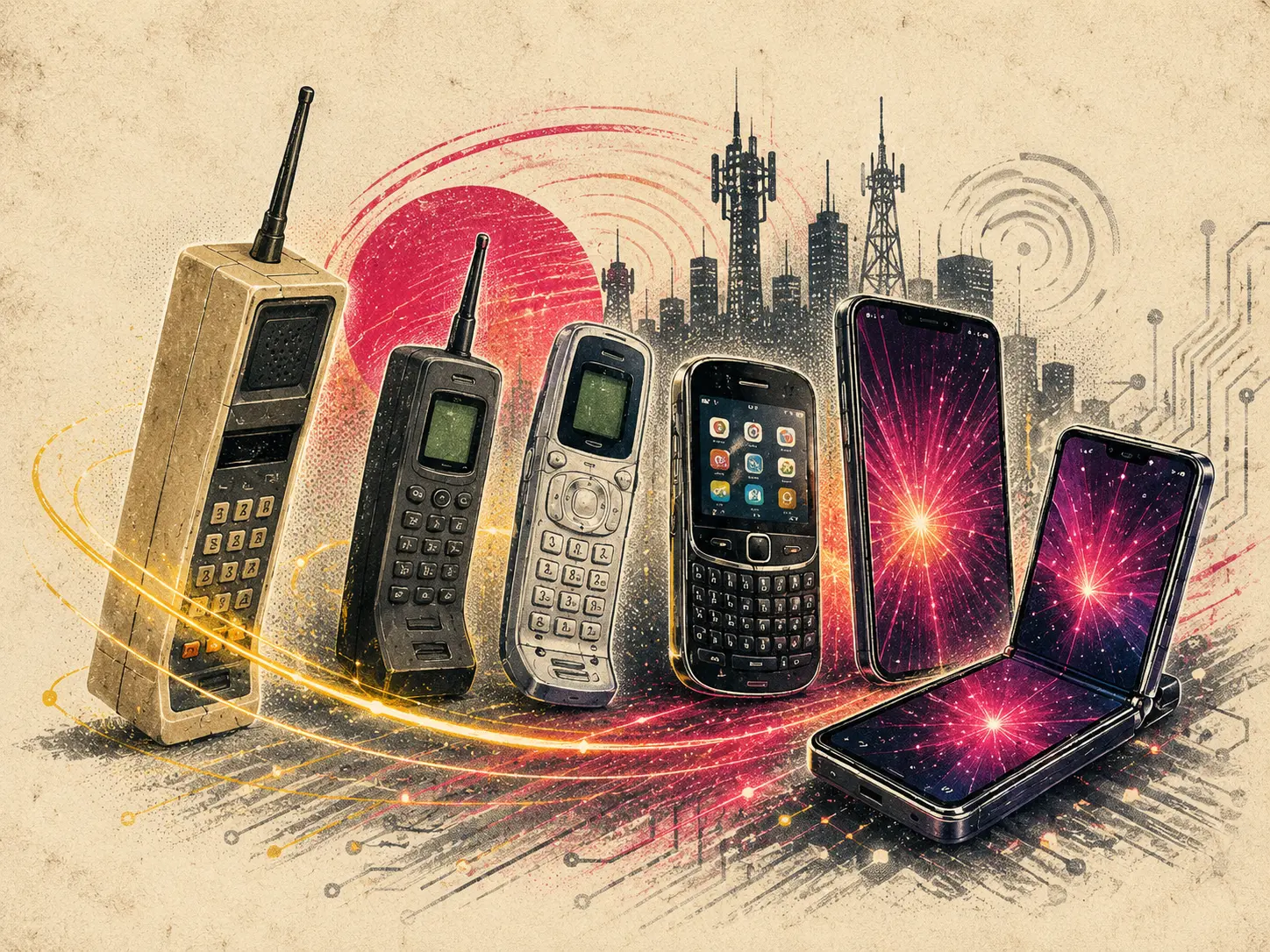 A evolução dos celulares: do telefone portátil ao computador de bolso